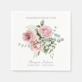 Guardanapo De Papel Blush Pink Rose Celebration of Life