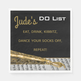 Guardanapo De Papel BM Bat Bar Mitzvah Dourado Yad Napkins