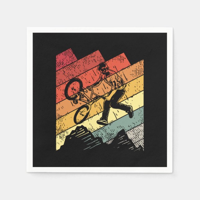 Guardanapo De Papel BMX Retro BMX Bike Freestyle BMX Rider Ideia (Frente)