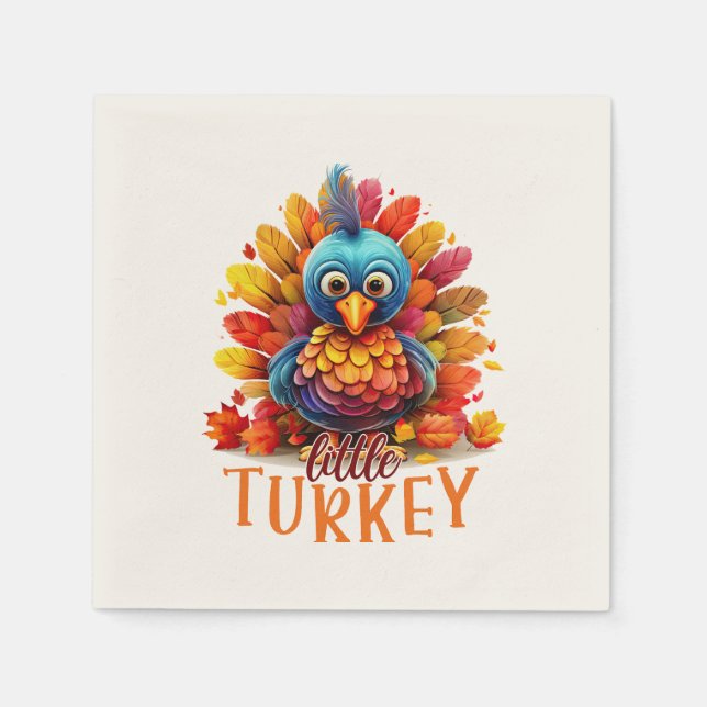 Guardanapo De Papel Boa Ação de Graças à Turquia (Frente)