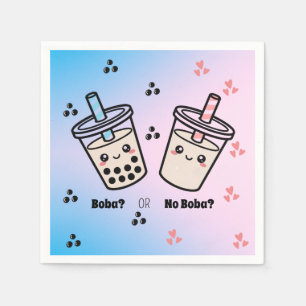 Guardanapo De Papel Boba ou Não Boba? Revelação do Sexo do Boba de Chá