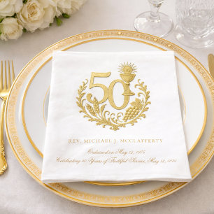 Guardanapo De Papel Bodas de Ouro da 50ª Ordenação Sacerdotal