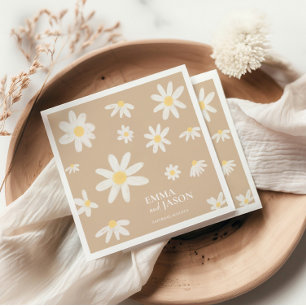 Guardanapo De Papel Bohemian Daisy Flower Napkins