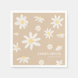 Guardanapo De Papel Bohemian Daisy Flower Napkins