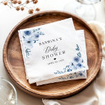 Guardanapo De Papel Bohemian Dusty Blue Floral Chá de fraldas<br><div class="desc">Personalize este "Napkin" de Chá de fraldas Floral Boêmiano Azul e Dusty, de aquarela, para adicionar um toque especial. Este design de alta qualidade é fácil de personalizar para ser exclusivamente seu! (1) Para mais personalização, clique no botão "Personalizar" e use a nossa ferramenta design para modificar este modelo. (2)...</div>