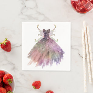 Guardanapo De Papel Bohemian Fairy Ball Gown Chá de vinho de Mão Mud