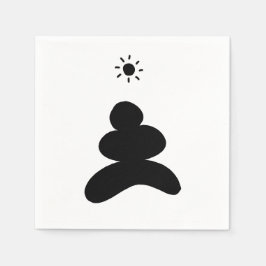 Guardanapo De Papel Boho abstrato Pedra e Sol