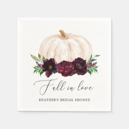 Guardanapo De Papel Boho Apaixonado Floral Abóbora Chá de Noiva
