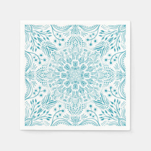 Guardanapo De Papel Boho Aqua Teal azulejo Marroquino