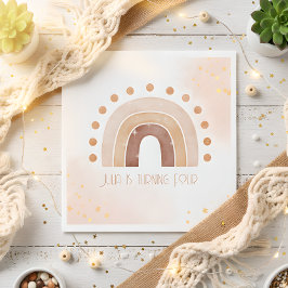 Guardanapo De Papel Boho aquarela arco-íris Aniversário