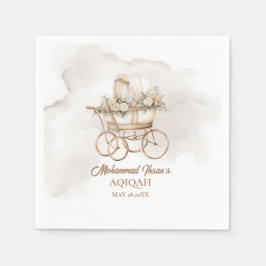 Guardanapo De Papel Boho Baby Carruagem Aqiqah Unisex Muslim Newborn