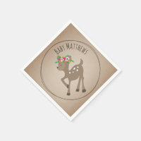 Boho Baby Deer Chá de fraldas Napkins