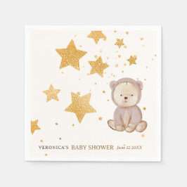 Guardanapo De Papel Boho Bear Celestial Chá de fraldas