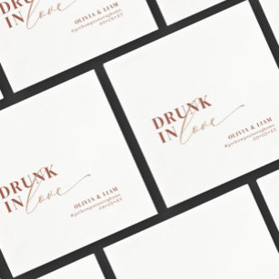 Guardanapo De Papel Boho Bebado No Amor Casamento White Terracotta