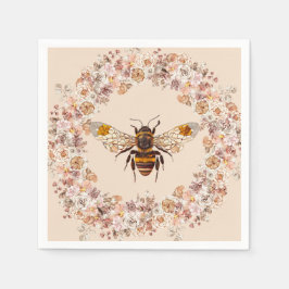 Guardanapo De Papel Boho Bee Watercolor