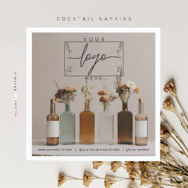 Guardanapo De Papel Boho Botles | Flores | Coquetel estético