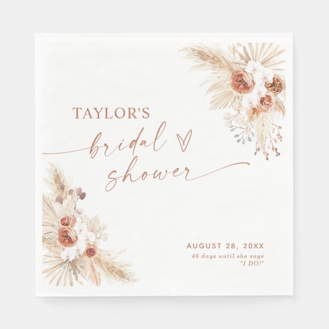 Guardanapo De Papel Boho Chá de panela Paper Napkin (Frente)