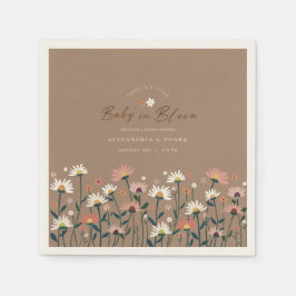 Guardanapo De Papel Boho Chic Modern Wildflower Baby in Bloom Chá