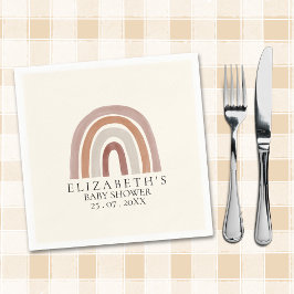 Guardanapo De Papel Boho Chic Rainbow Baby Shower for All