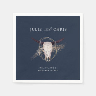 Guardanapo De Papel Boho Chic Steer Skull Wedding