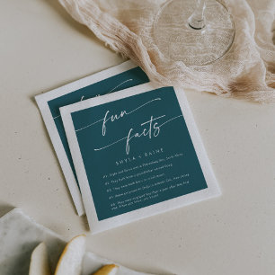 Guardanapo De Papel Boho Chic Teal Blue Casamento Fato Napkins