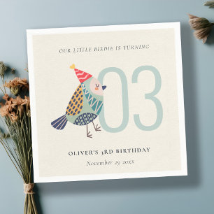 Guardanapo De Papel Boho-Cinto-Azul-Aqua Qualquer Idade Aniversário