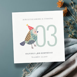 Guardanapo De Papel Boho-Cinto-Azul-Aqua Qualquer Idade Aniversário
