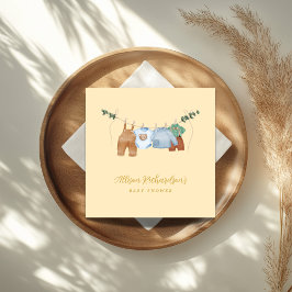 Guardanapo De Papel Boho clothesline boy pastel água chá de fraldas