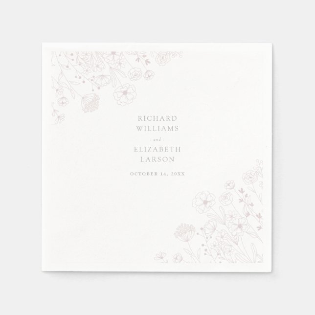 Guardanapo De Papel Boho Cores Silvestres Moderno Aquarela Casamento (Frente)