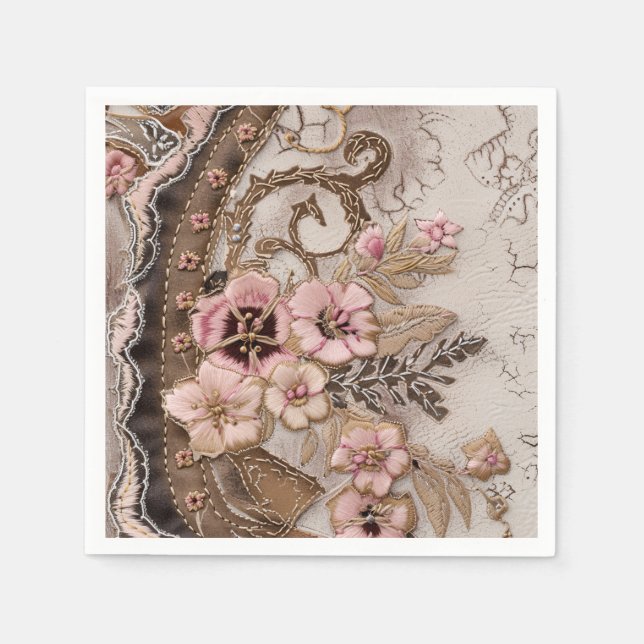 Guardanapo De Papel Boho Cowgirl Western Floral Wedkins (Frente)