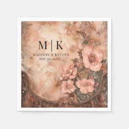 Guardanapo De Papel Boho Cowgirl Western Florals Casando Napkins