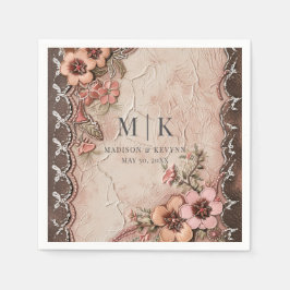 Guardanapo De Papel Boho Cowgirl Western Florals Casando Napkins