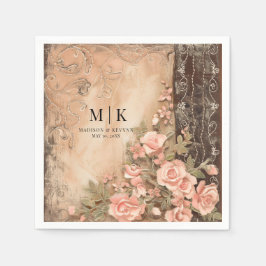 Guardanapo De Papel Boho Cowgirl Western Florals Casando Napkins