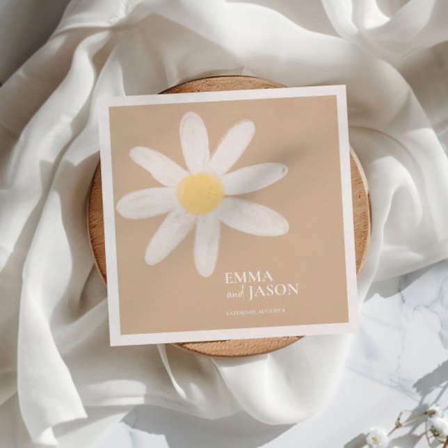 Guardanapo De Papel Boho Daisy Floral Napkins (Criador carregado)