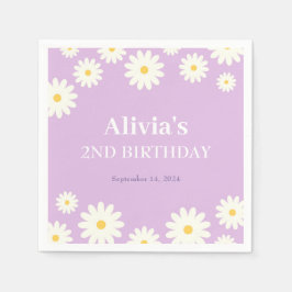 Guardanapo De Papel Boho Daisy Two Floral Purple Bohemian segundo aniv