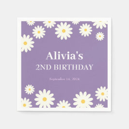 Guardanapo De Papel Boho Daisy Two Floral Purple Bohemian segundo aniv
