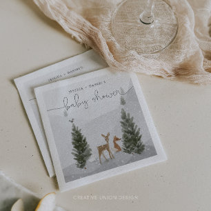 Guardanapo De Papel Boho de inverno Chá de fraldas Coquetel Napkin