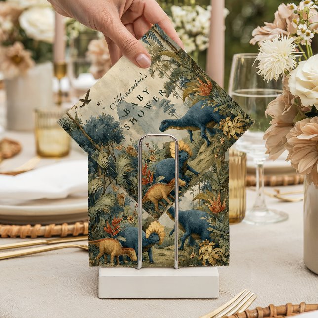 Guardanapo De Papel Boho Dino Baby Shower (Criador carregado)