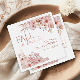 Guardanapo De Papel Boho Fall Floral Pumpkin Bridal Shower