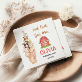 Guardanapo De Papel Boho Farm Animal 1st Birthday |Cute Rustic Barnyad