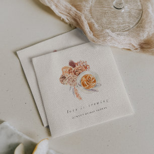 Guardanapo De Papel Boho Floral Café "O amor está criando" Chá de pane