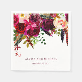 Guardanapo De Papel Boho Floral | Casamento