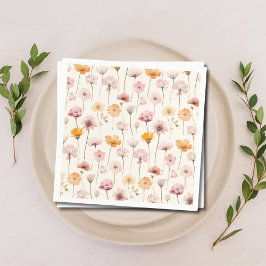 Guardanapo De Papel Boho Floral Watercolor