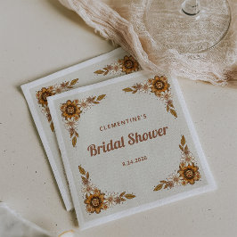 Guardanapo De Papel Boho Flores Retro | Chás de Noiva