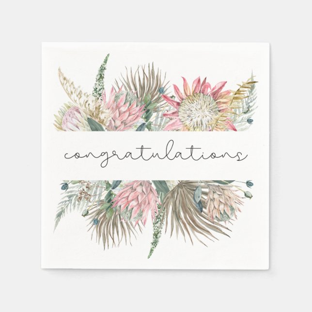 Guardanapo De Papel Boho Flower Cocktail Napkins (Frente)