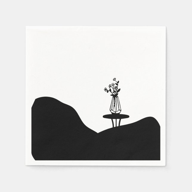 Guardanapo De Papel Boho Flower pot on table (Frente)