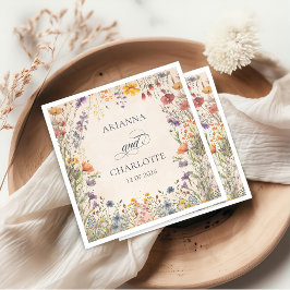 Guardanapo De Papel Boho Garden Floral Wedding Napkins