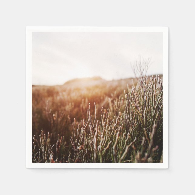 Guardanapo De Papel Boho Grass Field Qualquer Festa De Ocasião Napkins (Frente)