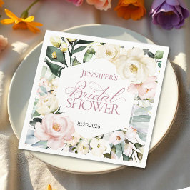 Guardanapo De Papel Boho Greenery Floral Frame Wedding