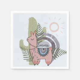 Guardanapo De Papel Boho Llama
